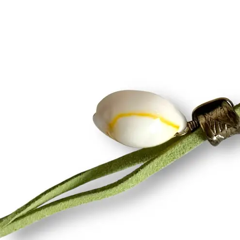 Free People  Katie Leather Shell Choker NWT Layered Necklace Beach Bohemian Surf