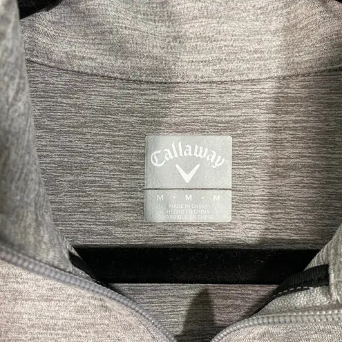 Callaway Men's Grey Performance Long Sleeve Quarter Zip Pullover Top Size M