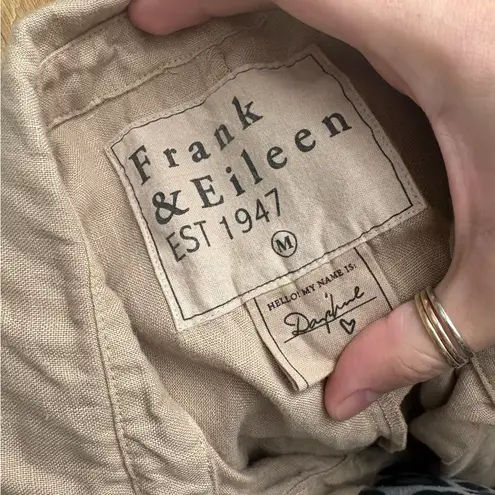 Frank & Eileen Daphne Sleeveless Popover Dress Linen In Sand Size Medium