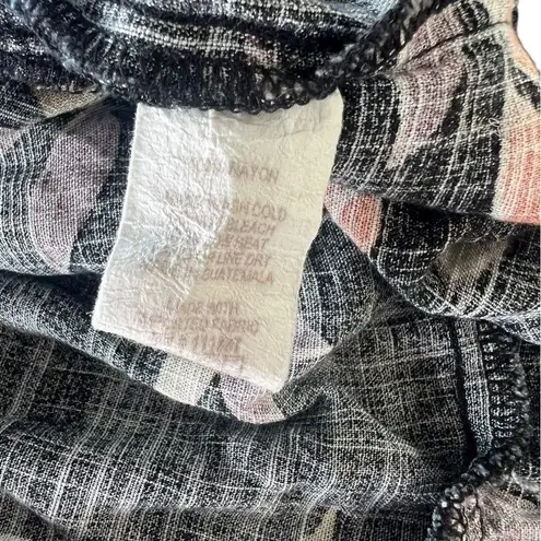 Rokoko Women's Black Floral Tunic with Multicolor Leaves