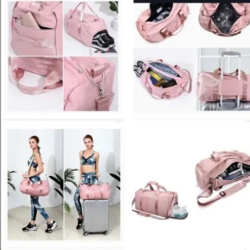 Kee Spence Pink Duffle Gym Sports Fitness Bag