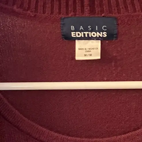 basic editions Basic Edition Faux Layered Sweater Purple Long Sleeve Medium