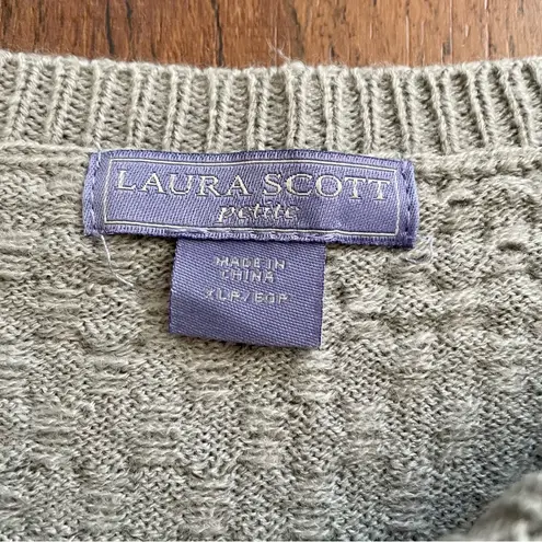 Laura Scott Petite honeycomb textured sweater, size XLP