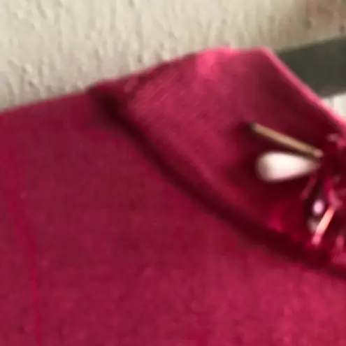 INC Top Pink Beaded Silk Blend Sweater Cap Sleeves