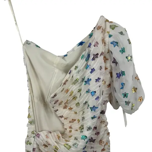 Shoshanna NWT Star Ronnie Ruched Puff-Sleeve Mini Dress Size 2 Cocktail Party