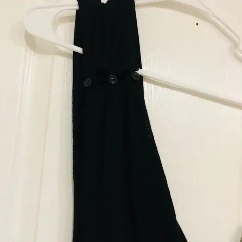 LNA Clothing Women's Maxi Dress One Shoulder Bodycon Side Slit Black Size XS NWT