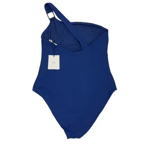 ONIA NWT $189 blue Jenna Asymmetric One Piece Swimsuit XL