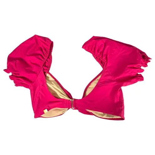 Summersalt The Puff Sleeve Bikini Top Hot Pink Size 8 NEW with Tags