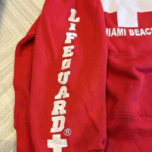 Lifeguard Women’s Red Hooded Miami Beach Sweatshirt