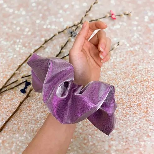 Electric Purple Metallic Jumbo Oversized XXL Scrunchie