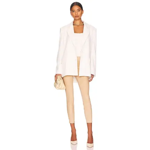 L'Agence Margot Revolve High Rise Skinny Jeans Nude & White Coat Contrast Sz 28