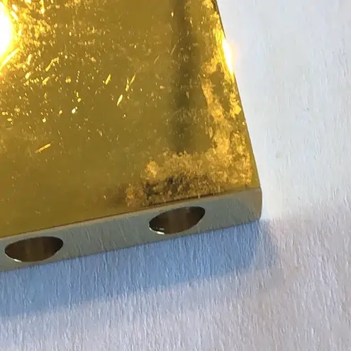 Gold Tone Vintage Square Padlock Keychain