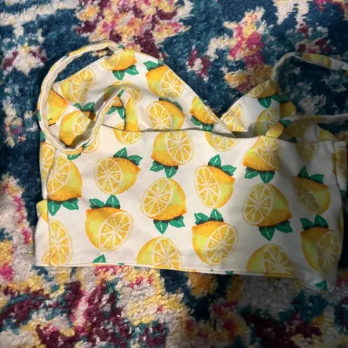 Kimchi Blue  Wrap Cami Crop Top lemon print size XS - Image 9