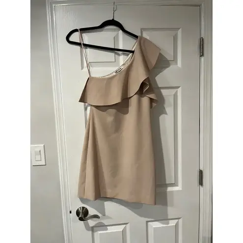 Elizabeth and James Dress One Shoulder Ruffle Sleeveless Mini Party