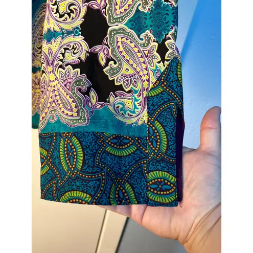 Fig and Flower Blouse Small Purple Indie Boho Rhinestones Dressy Artsy