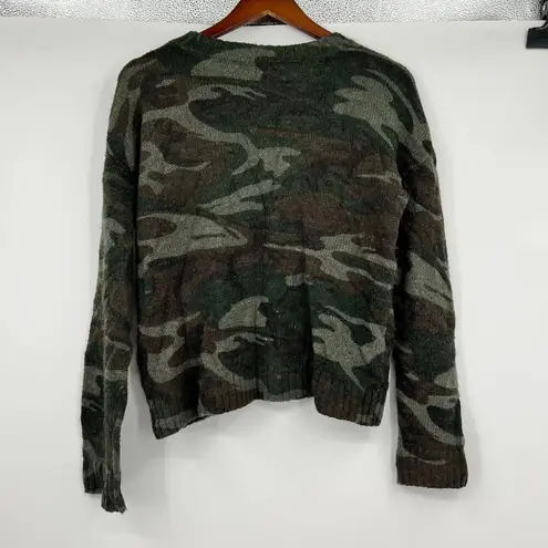 Rails Perci 100% Wool soft Sweater in Jungle Camo Pullover in Green size small