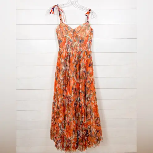 Hutch NEW Brianna Orange Tropical Floral Maxi Dress, Small, MSRP $398