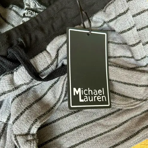 Michael Lauren Black & Gray Striped Shorts