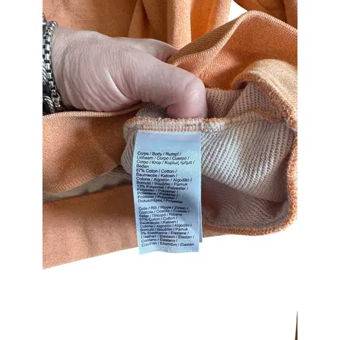 Lacoste Sport Orange Crewneck Sweatshirt Small Alligator Logo Size 40