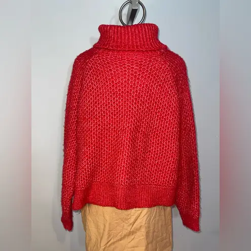 Zenana Outfitters red chunky red turtleneck sweater womans size XL