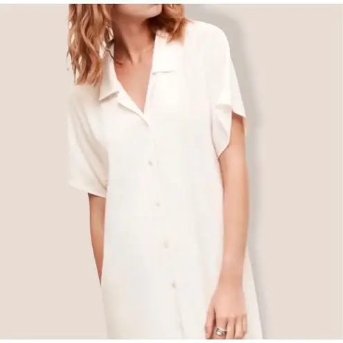 Wilfred Aritzia White Button Down Shirt Dress Size XS