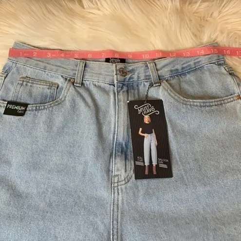 Simple Society NWT  roll cuff balloon jeans 13/31