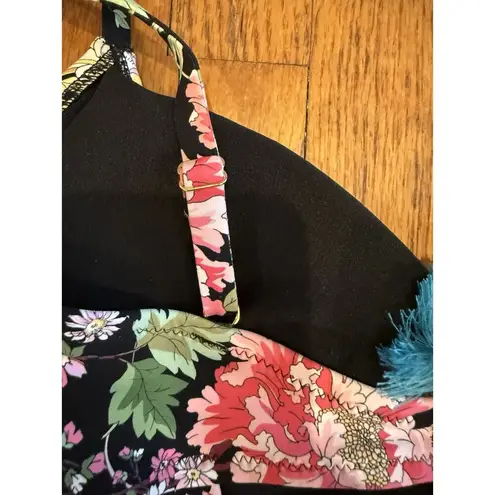 Johnny Was Metalli Notte Keyhole One-Piece Swimsuit Size XS New With Tags Floral