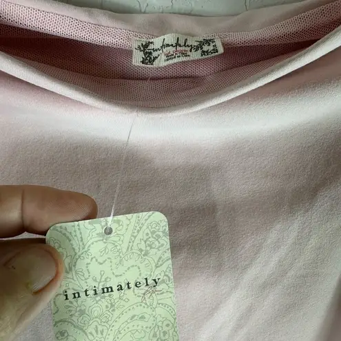 Free People  Off to the Races Boatneck Bodysuit in Ballet Slipper Size XS NWT