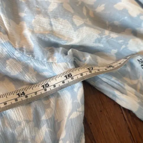 Free Assembly NWT blue floral cottage core smocked waist blouse small