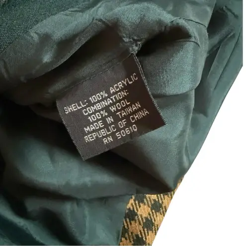 Kasper Vintage 80s for A.S.L. Gingham Wool Blend Blazer Size 8