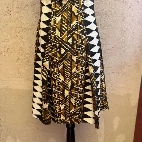 Vintage Handmade 70’s Button Back Detail Tiki Bar Mini Dress Black