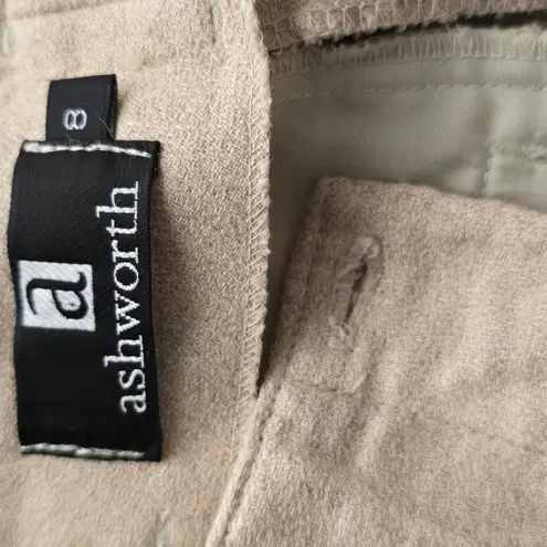 Ashworth Vintage Deadstock 80s Natural Pleated Linen Blend Bermuda Shorts Size 8