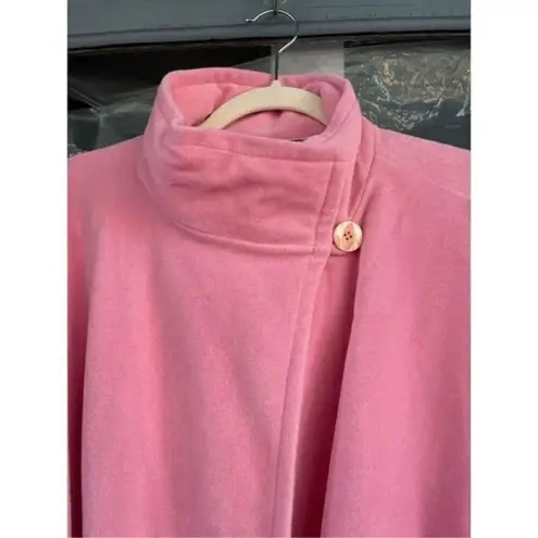 Vanity Fair VTG Women's Velour Type Wrap Tie Bathrobe Pink Large