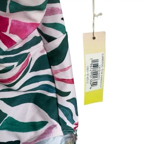 Summersalt The Cinched One-Piece Swimsuit Pink Green White 2