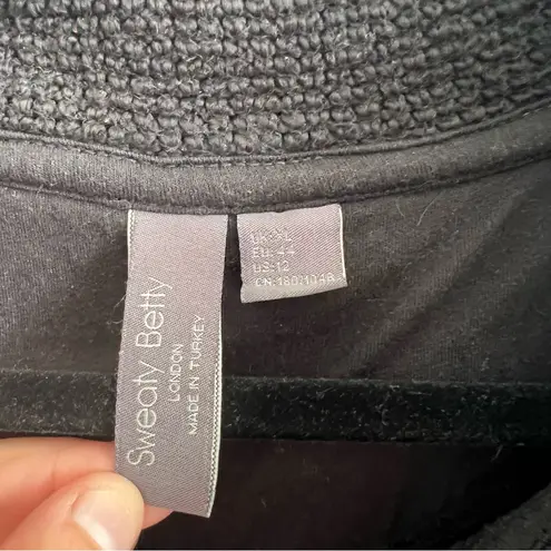 Sweaty Betty Women’s Restful Boucle Half Zip Black Sweatshirt Size 12 / XL