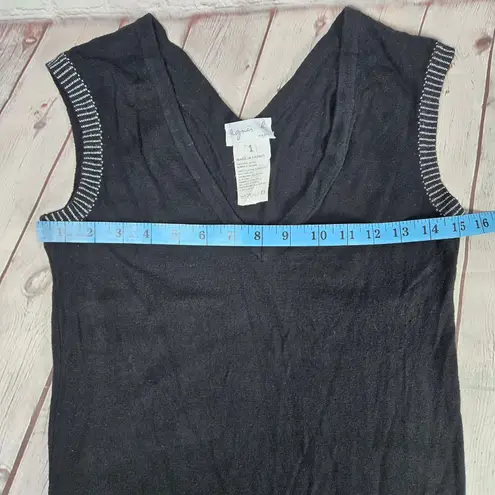 Vintage Agnes B. Paris Black Deep V