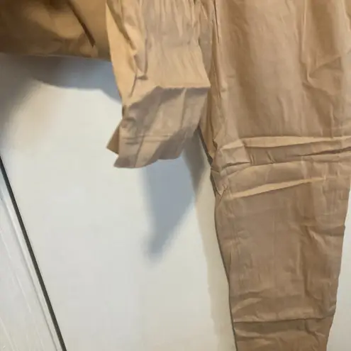 TwinSet women's XS extra small tan lightweight silky elastic waist thin leggings