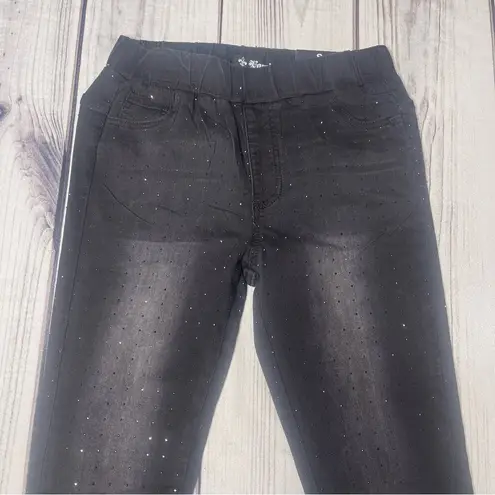 Vocal NWT Boutique Women’s Jeans Elastic Waist All Over Rhinestones Studded