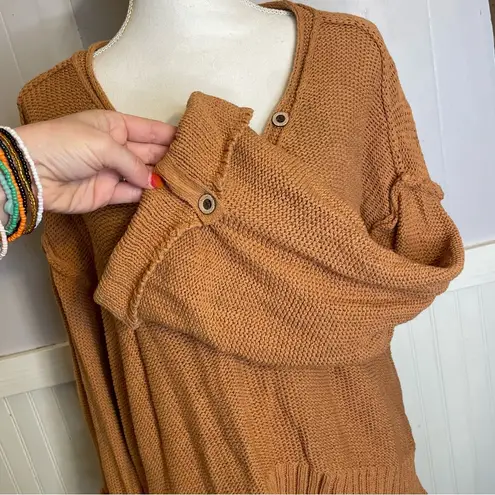 By Together  brown button sweater size medium