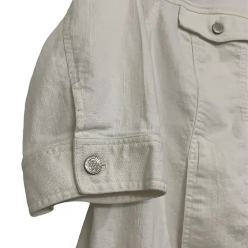 Denim & Company White Demin Jacket 1171 Size 1X