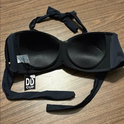 NEW H2OH Colours Black Bikini Top DD Cup NWT Size undefined