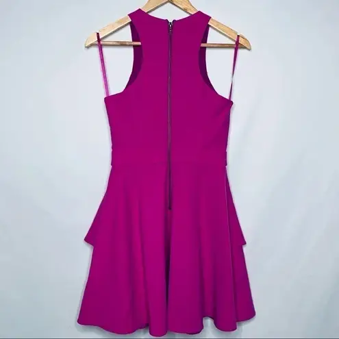 Adelyn Rae Gabardine Ruffle Fit and Flare Dress Size XS