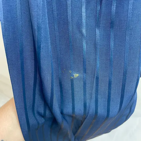 Vintage Whirlaway Frocks women's navy blue striped double breasted pantsuit 16P