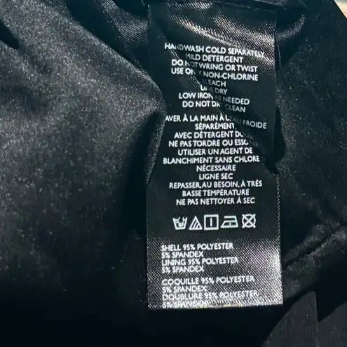 Maeve Anthropologie Crystal Bow Satin Mini Skirt Black Size M