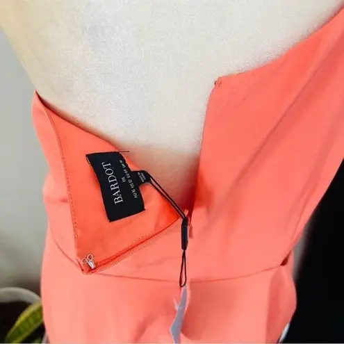 Bardot JENNA ONE SHOULDER CUTOUT DRESS, Size 12 (XXL) ORANGE FIZ, NWT