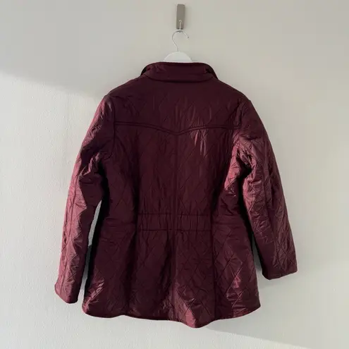 Barbour Beadnell Quilted Maroon Jacket 14