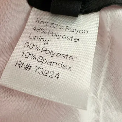 Ming Wang Chevron Knit Midi Skirt Pink Striped Ombre Stretch Pull On XL NWT