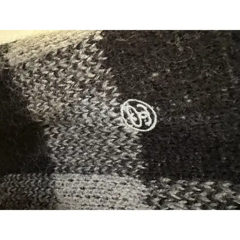 Stüssy Stussy Wool Blend Cardigan Women's Small Open Wrap Collared Gray Black Ombre