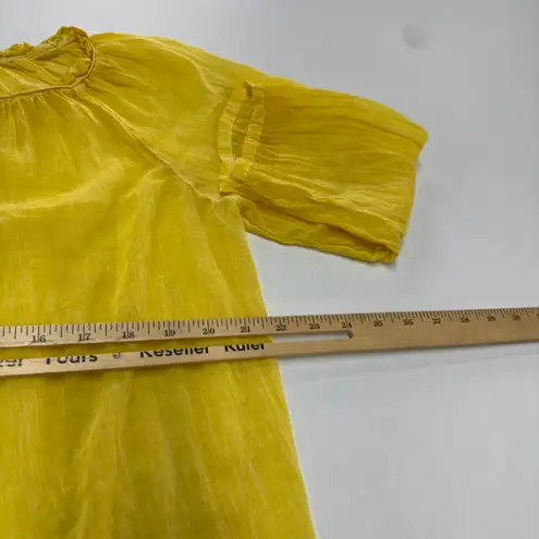 Sophia BY VIX Cover Up Womens Medium Yellow Voile Cotton Gauze Tunic Swim Beach