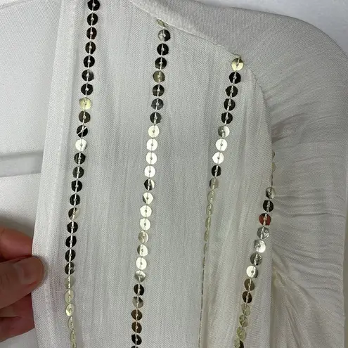 Cover kimono wrap sequined off white Size L